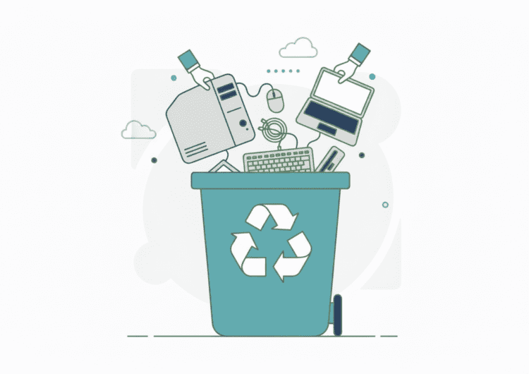 Recycle Computer IT illustration no branding